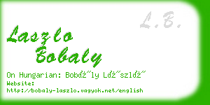 laszlo bobaly business card